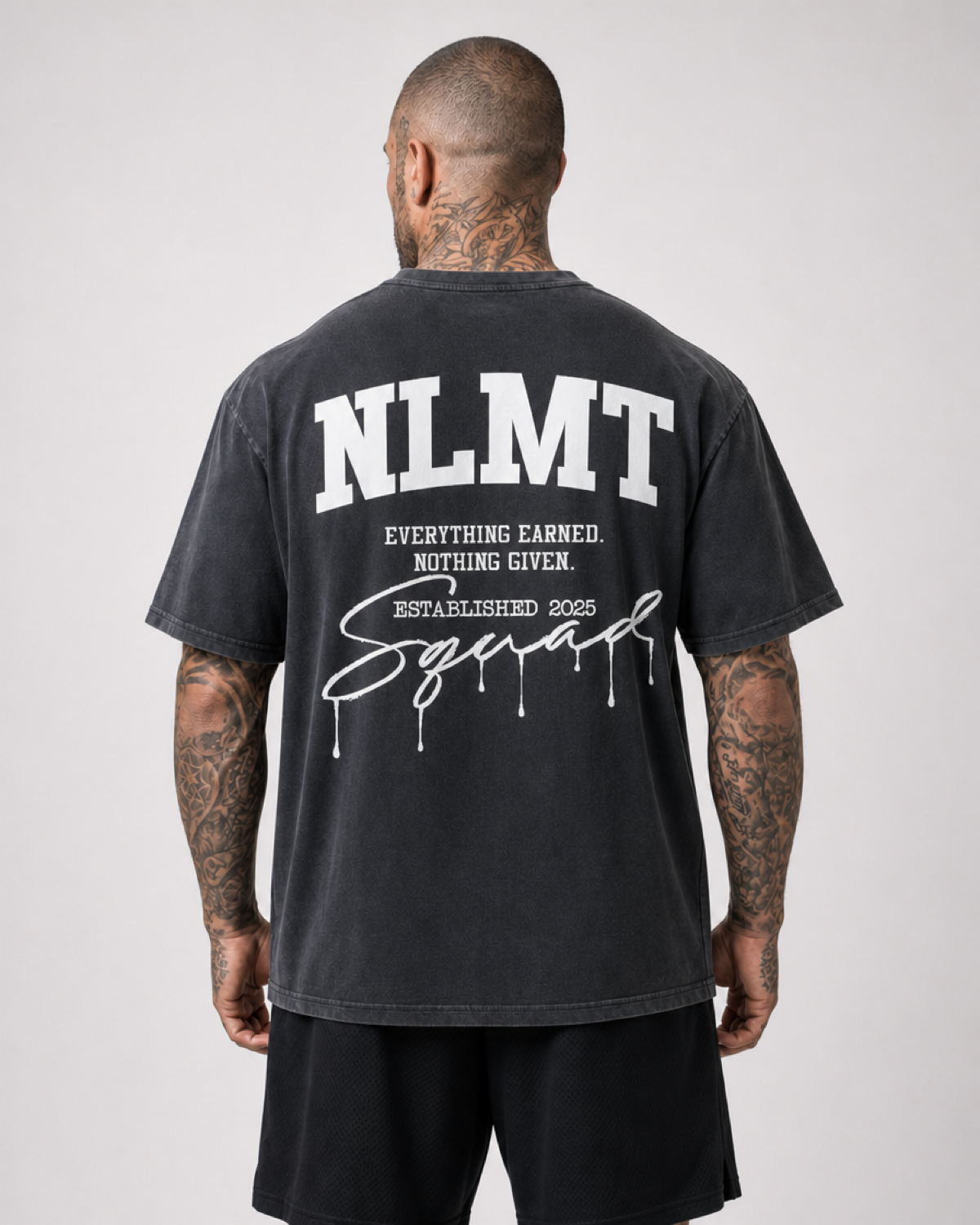 NOLIMIT SQUAD Hustle Premium Oversize Shirt (WhiteOn)