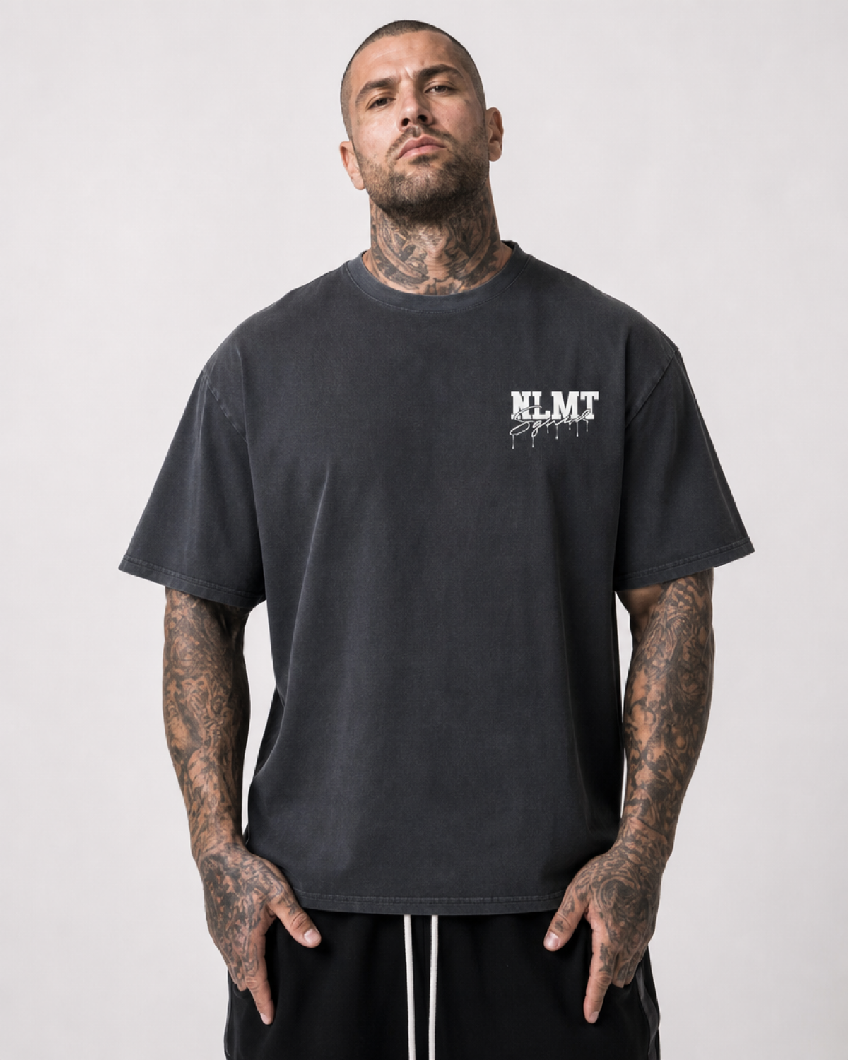 NOLIMIT SQUAD Hustle Premium Oversize Shirt (WhiteOn)